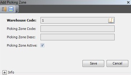 Add Picking Zone