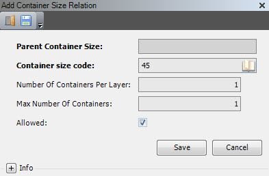 add container size relation