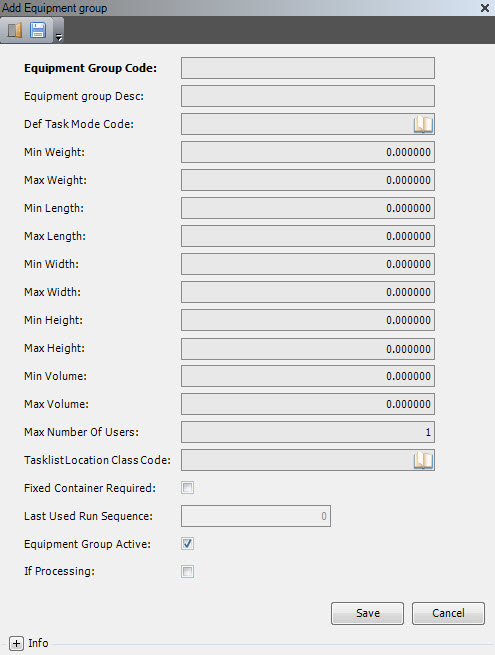 add equipment group