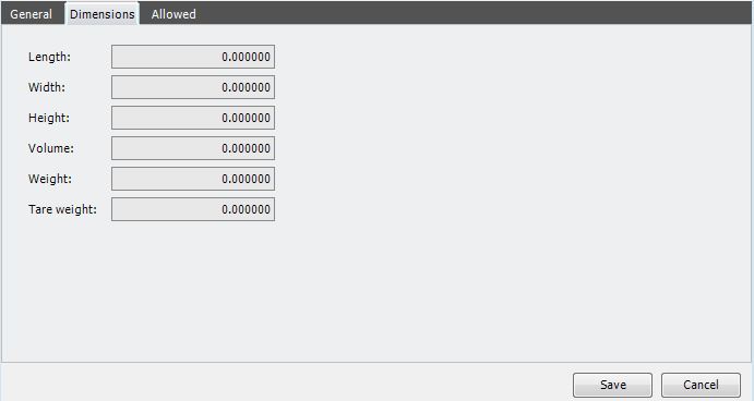 stock product units dimensions