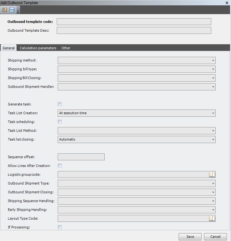 Add Outbound Template