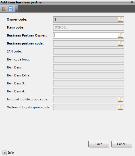 add item business partner