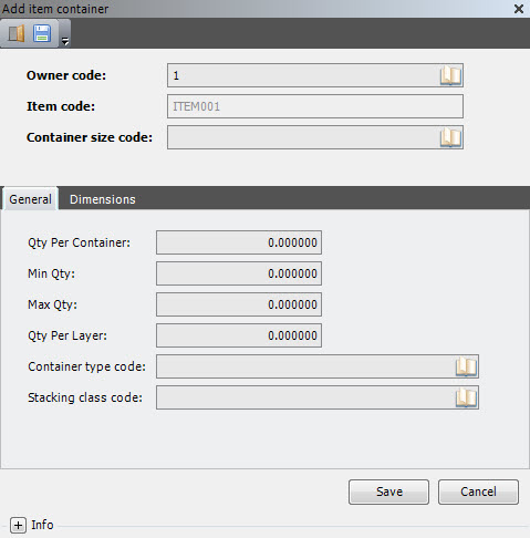 add item container